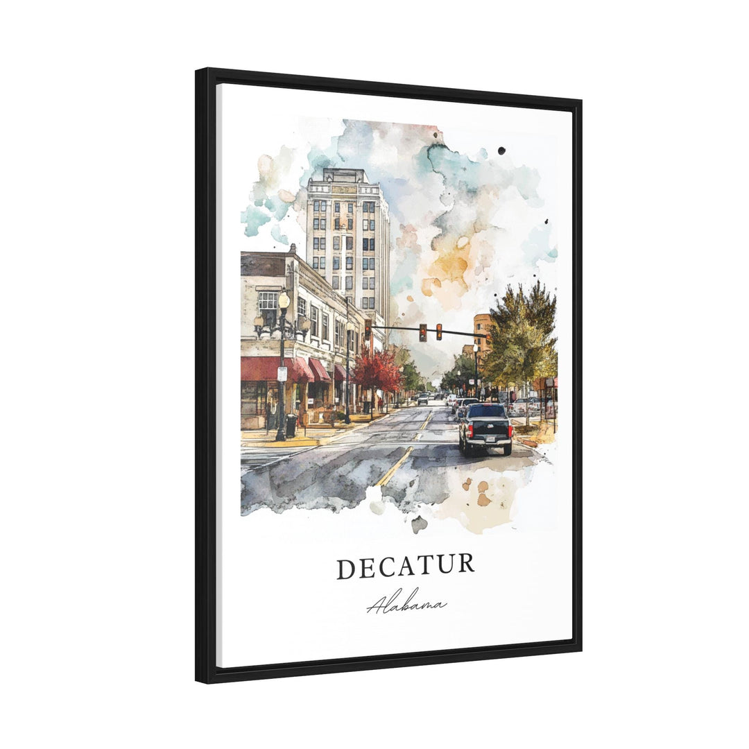 Decatur AL Wall Art, Decatur Alabama Print, Decatur Watercolor Art, Decatur Alabama Gift, Travel Poster, Housewarming Gift