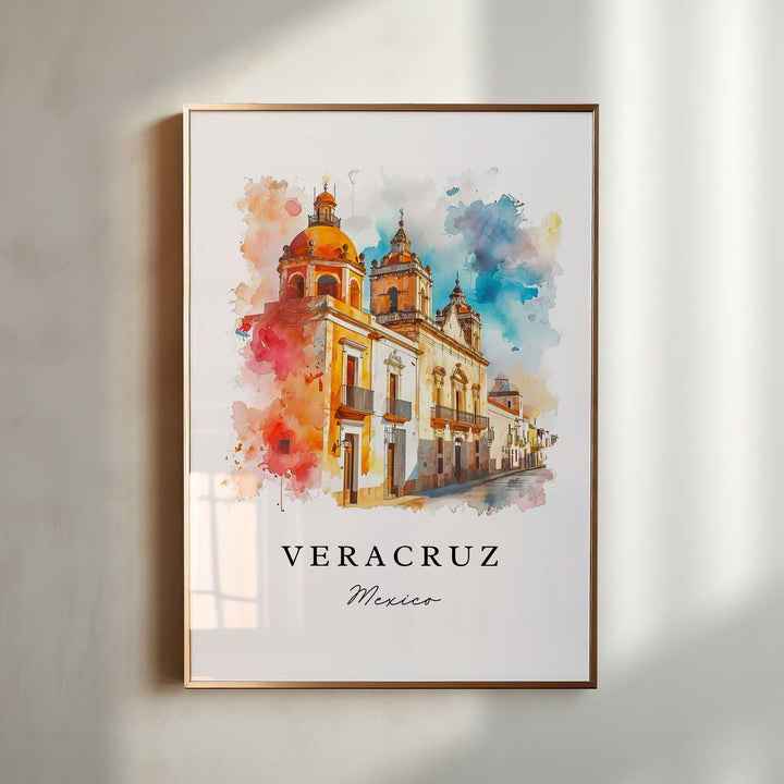 Veracruz MX wall art - Mexico, Veracruz print, Veracruz Wedding gift, Birthday present, Custom Text, Perfect Gift