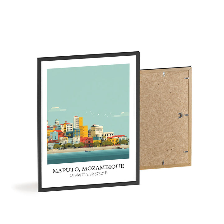 Maputo Art, Maputo Retro Travel Art, Maputo Mozambique Home Decor, Mozambique Gift, Mozambique Travel Art, Travel Prints, Housewarming Gift