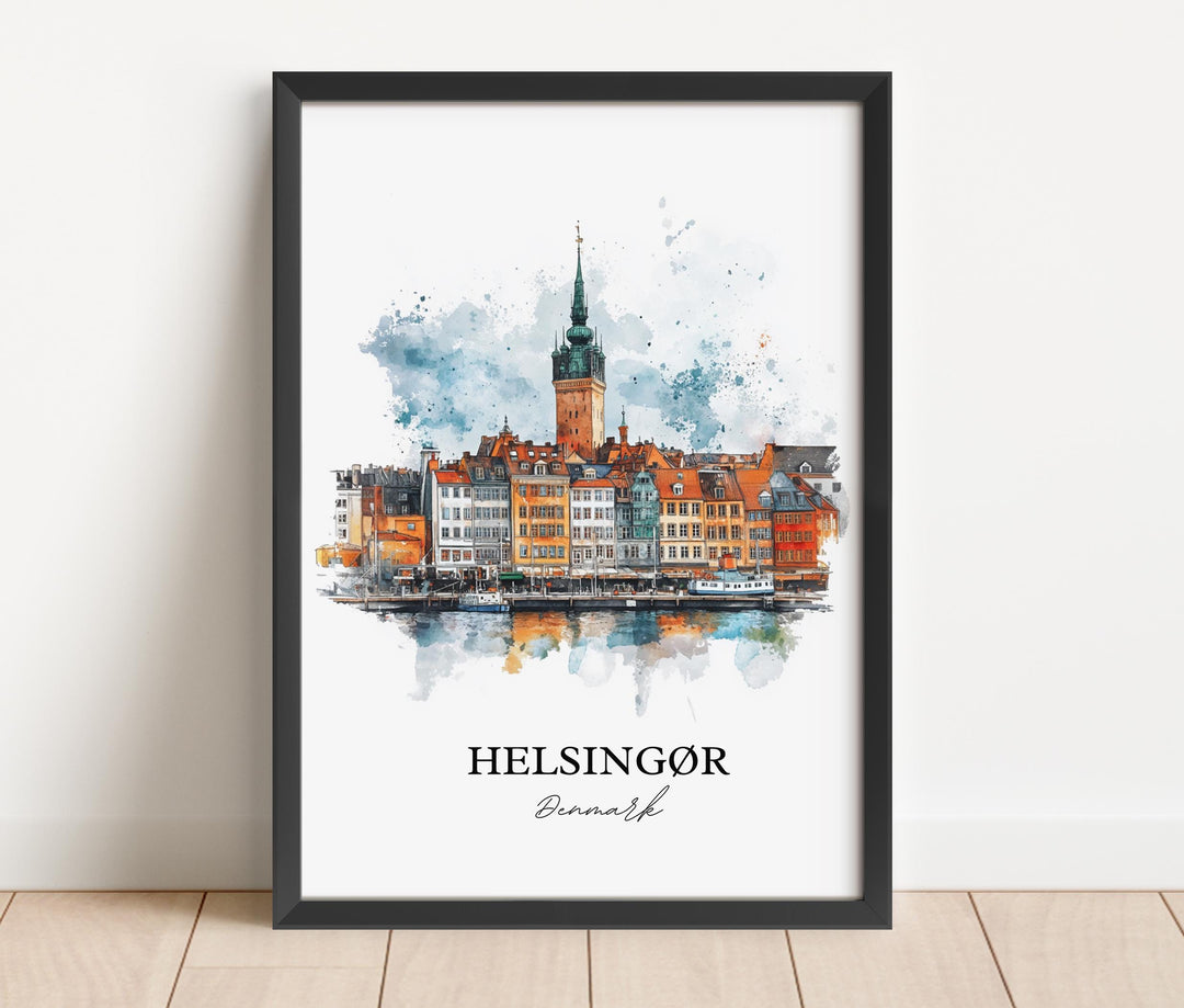 Helsingør, Denmark – Watercolor Art Print