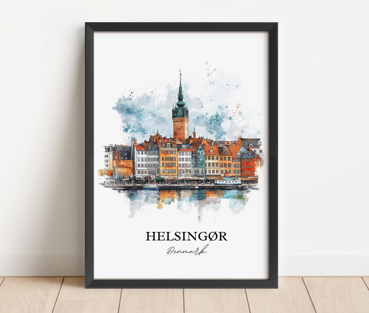 Helsingør, Denmark – Watercolor Art Print