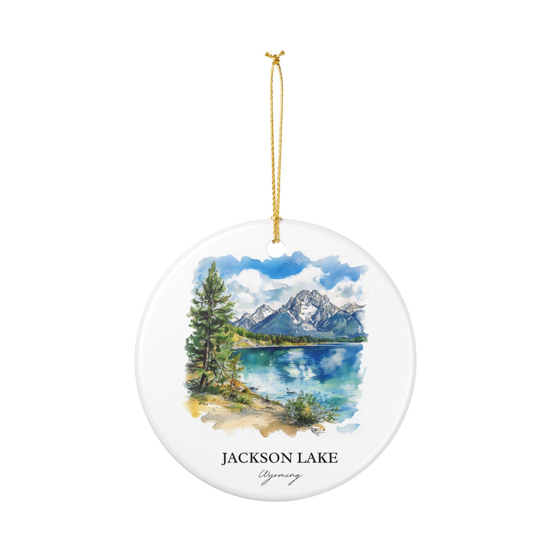 Jackson Lake Ornament: Unique Jackson Lake Souvenir, Wyoming Xmas Decor, and Authentic Grand Tetons Gift