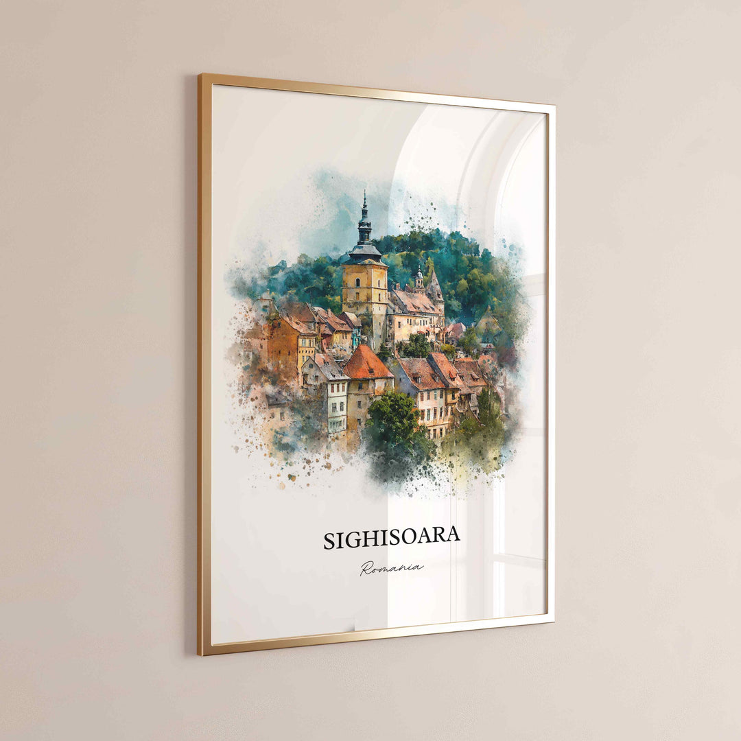 Sighisoara, Romania – Watercolor Art Print