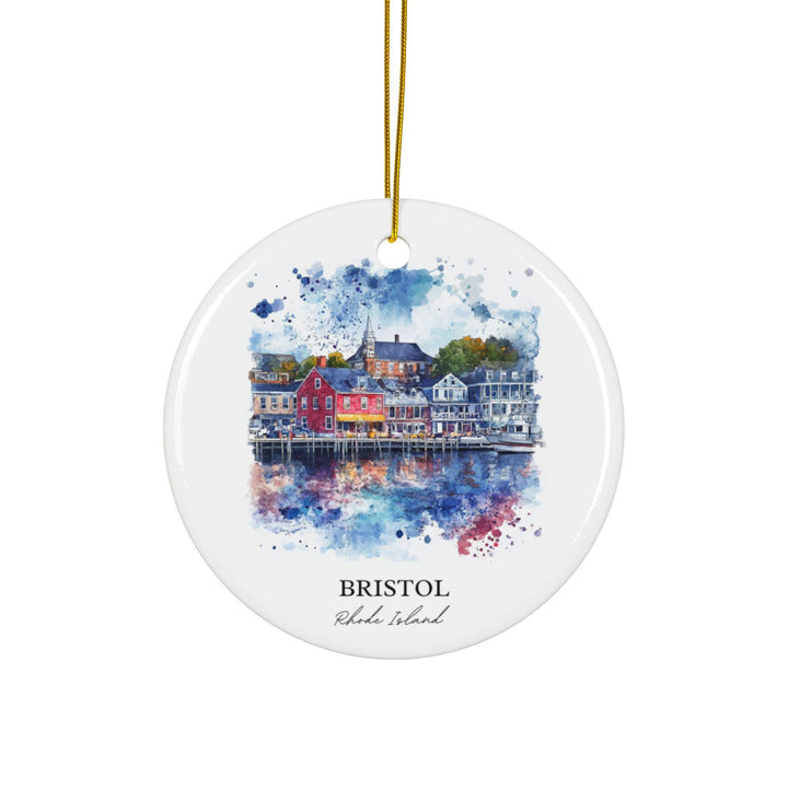 Bristol Rhode Island Ornament: Unique Bristol RI Souvenir, Bristol Xmas Decor, and Authentic Rhode Island Gift