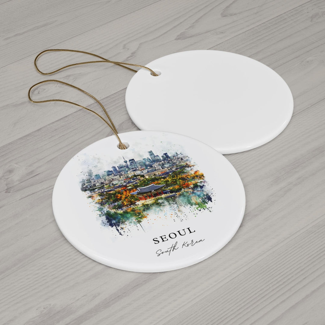 Seoul South Korea Ornament: Unique Seoul Souvenir, Seoul Xmas Decor, and Authentic Seoul South Korea Christmas Gift
