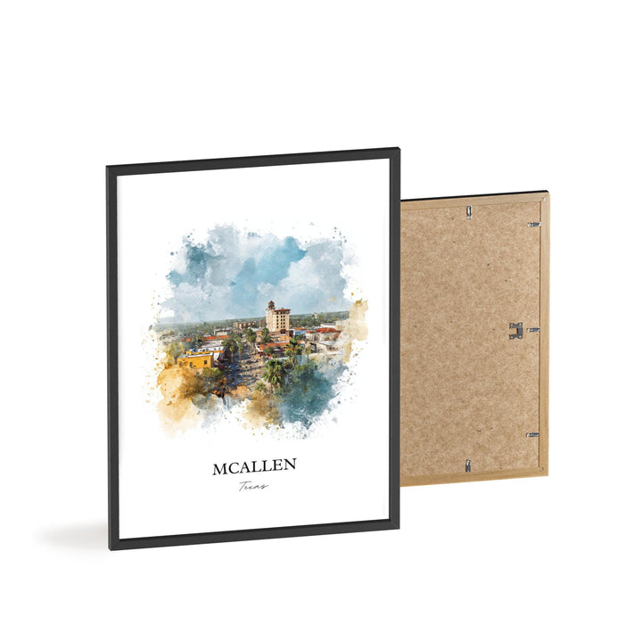 Mcallen, Texas – Watercolor Art Print