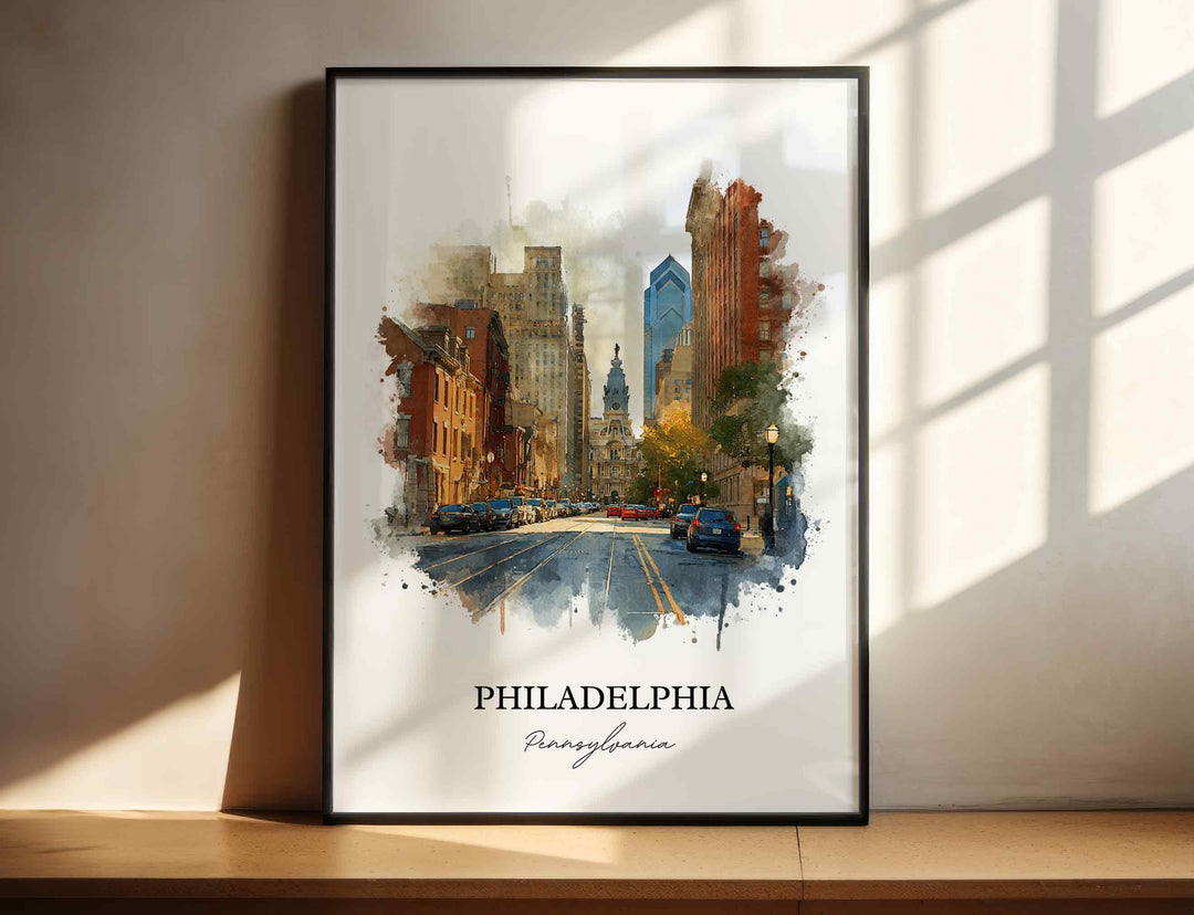 Philadelphia, Pennsylvania – Watercolor Art Print