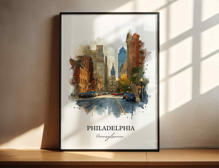 Philadelphia, Pennsylvania – Watercolor Art Print