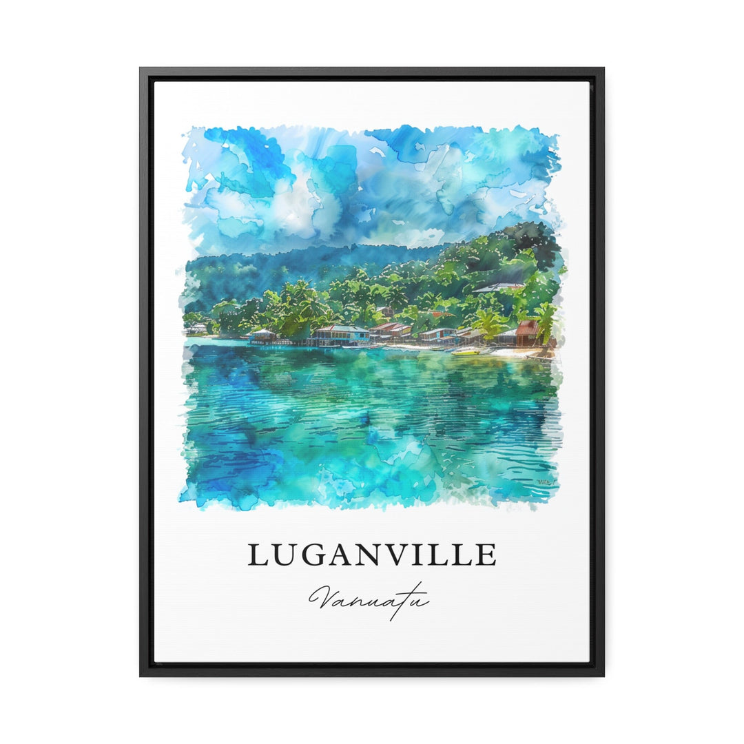 Luganville Wall Art, Luganville Print, Vanuatu Watercolor, Luganville Vanuatu Gift, Travel Poster, Housewarming Gift