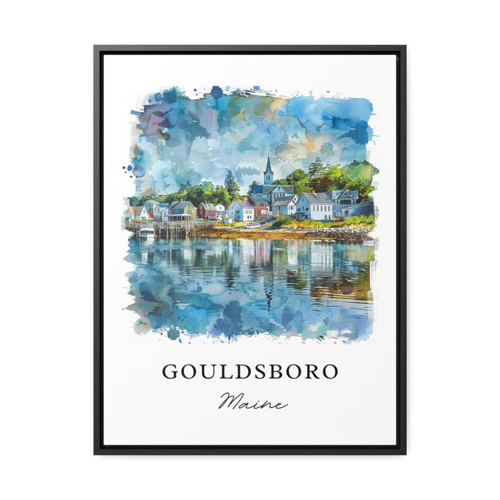 Gouldsboro, ME, Maine – Watercolor Art Print
