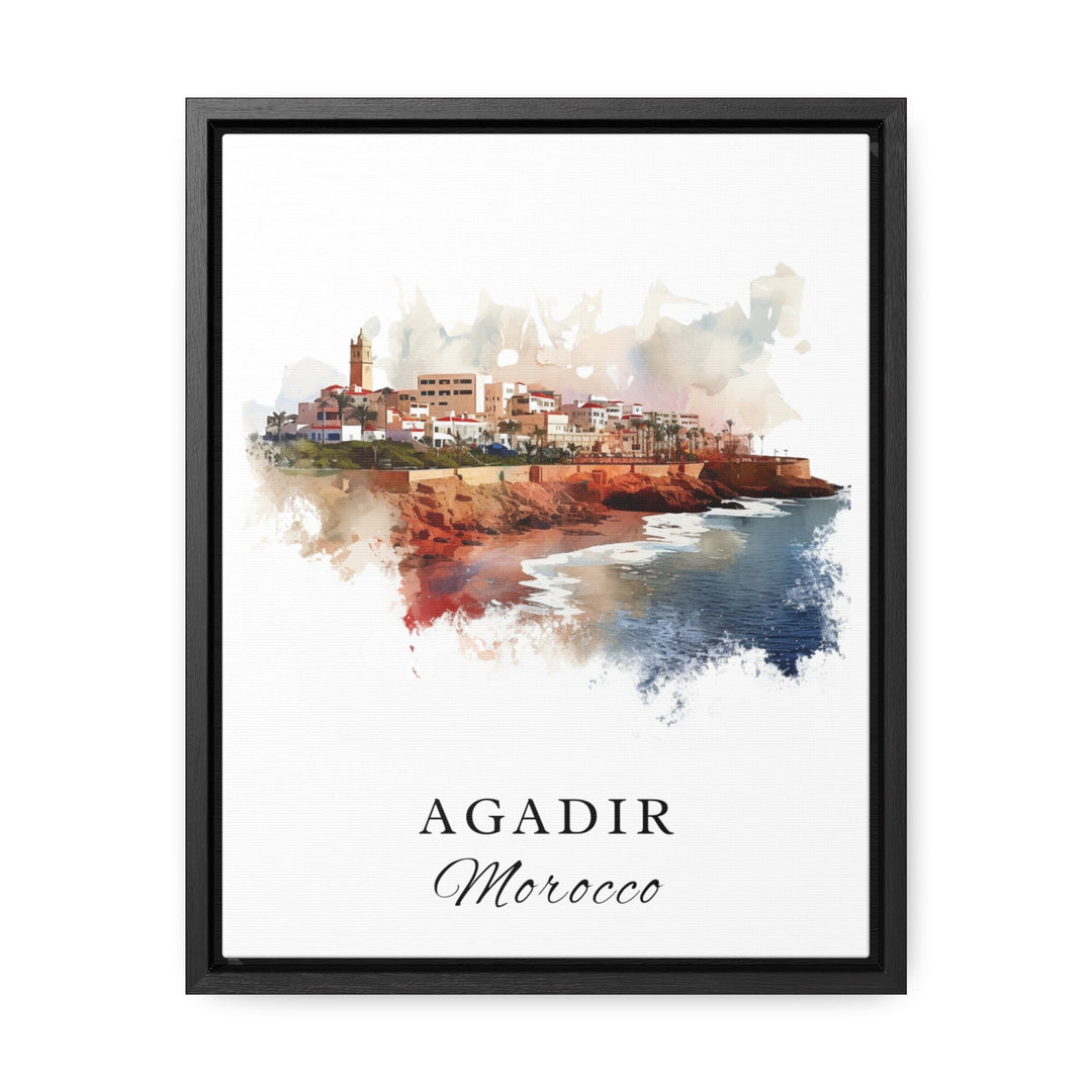 Agadir Morocco wall art - Morocco, Agadir poster, Agadir Cityscape Wedding gift, Birthday present, Custom Text, Personalized Gift