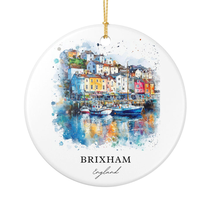 Brixham Ornament: Unique Brixham Souvenir, Brixham Xmas Decor, and Authentic Brixham England Gift