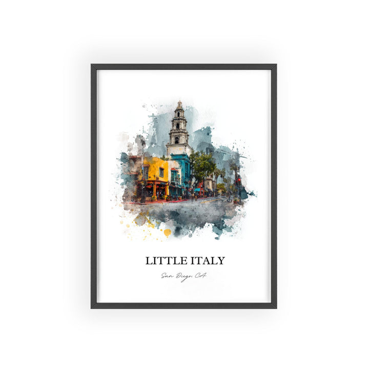 Little Italy, California – Watercolor Art Print