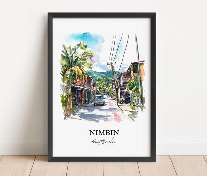 Nimbin Wall Art, Nimbin Australia Print, Nimbin Australia Artwork, New South Wales Gift, Travel Print, Travel Poster, Housewarming Gift