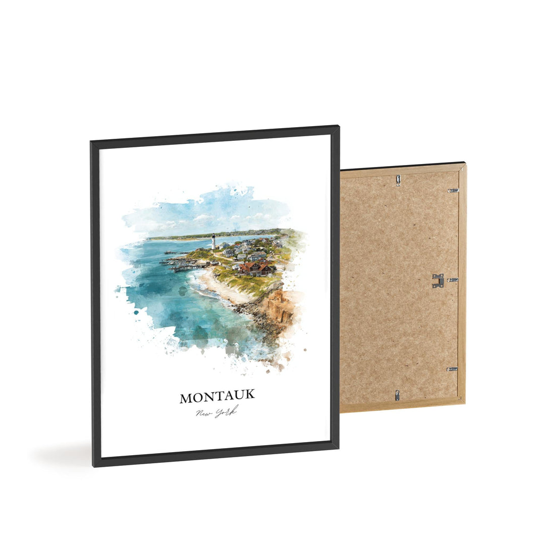 Montauk, NY – Watercolor Art Print