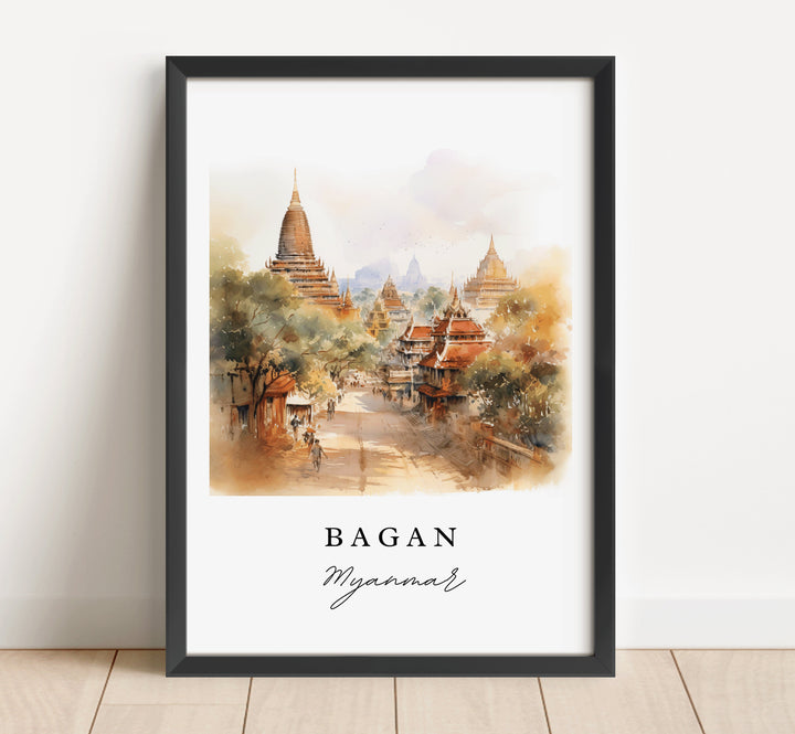 Bagan Wall Art - Myanmar Print