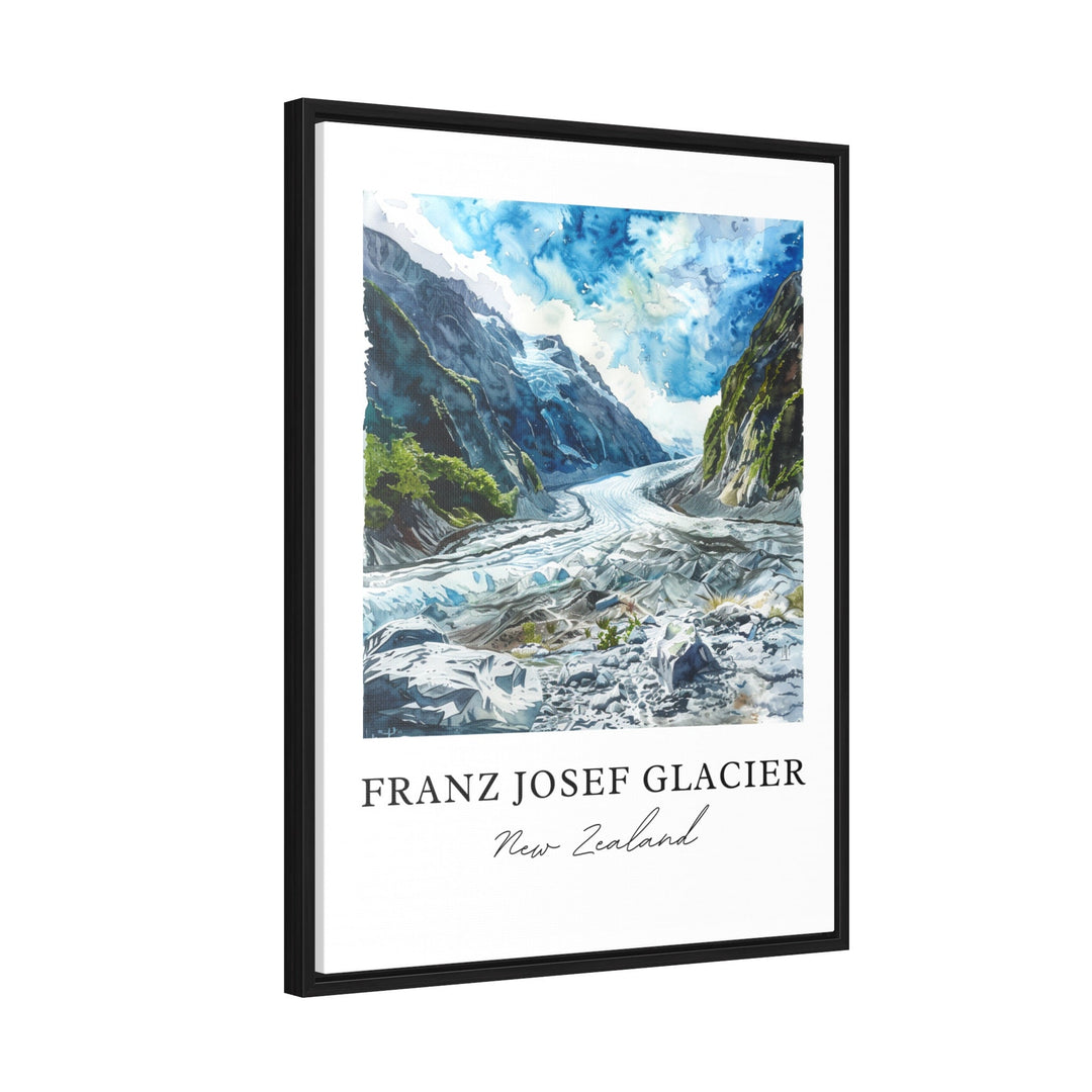 Franz Josef Glacier Wall Art, Westland Tai Print, New Zealand Watercolor, Franz Josef NZ Gift, Travel Print, Travel Poster, New Zealand Art