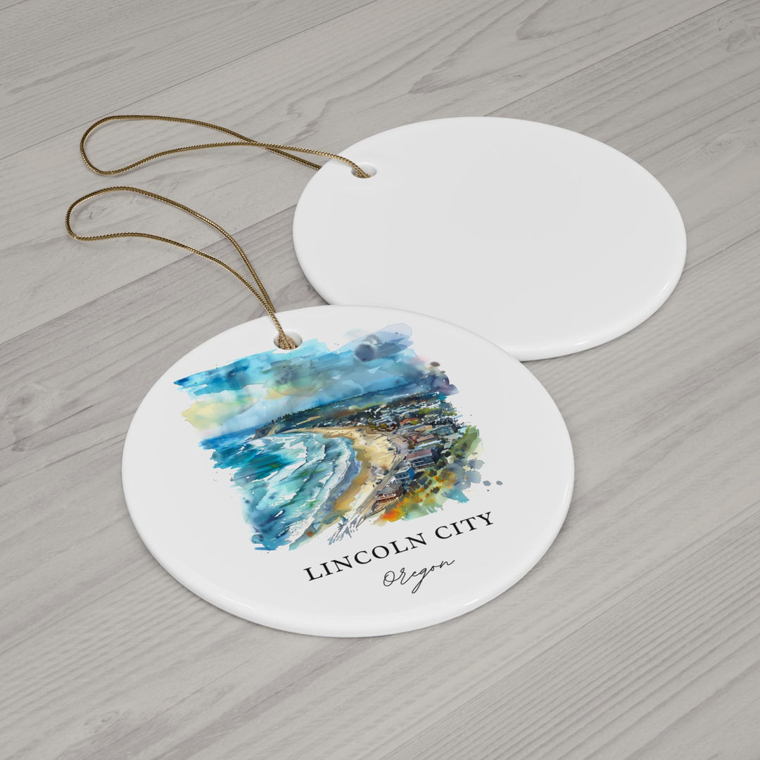Lincoln City OR Ornament: Unique Lincoln City Souvenir, Lincoln City Oregon Xmas Decor, and Authentic Lincoln City OR Christmas Gift