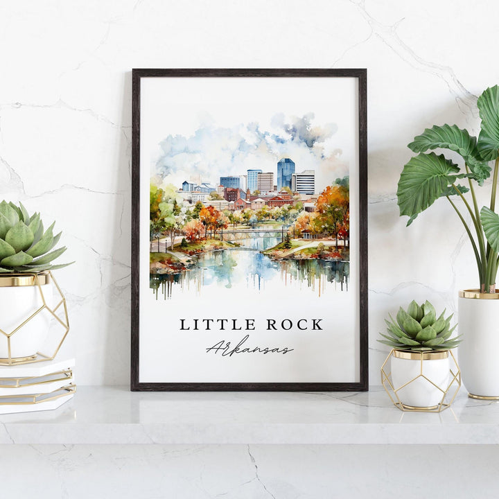 Little Rock AR wall art - Arkansas, Little Rock poster, Little Rock cityscape Wedding gift, Birthday present, Custom Text, Personalized Gift