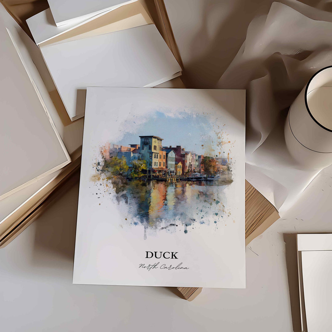 Duck, North Carolina – Watercolor Art Print