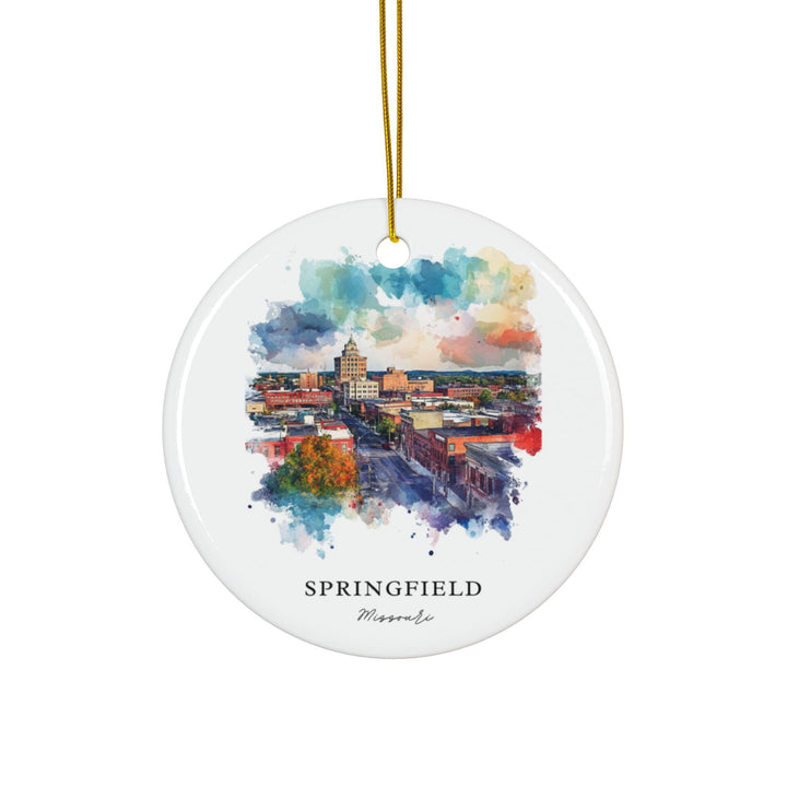Springfield Missouri Ornament: Unique Springfield MO Souvenir, Missouri Xmas Decor, and Authentic Springfield MO Gift