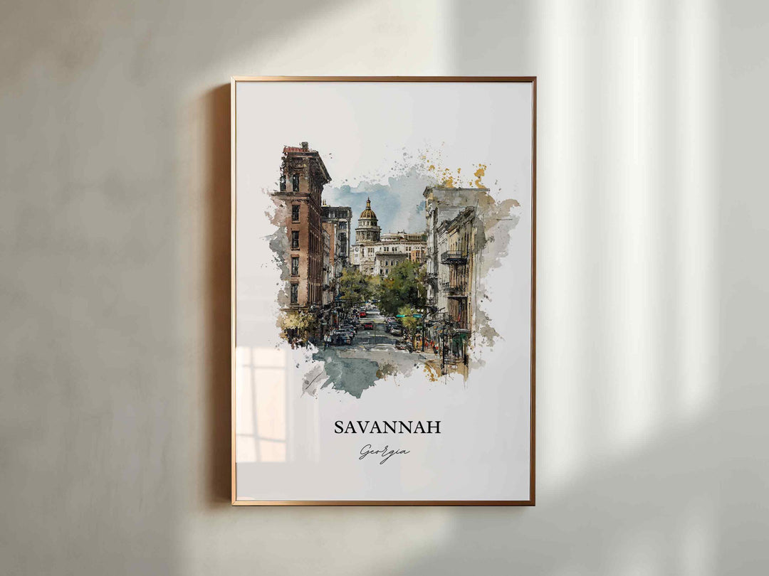 Savannah, Georgia – Watercolor Art Print