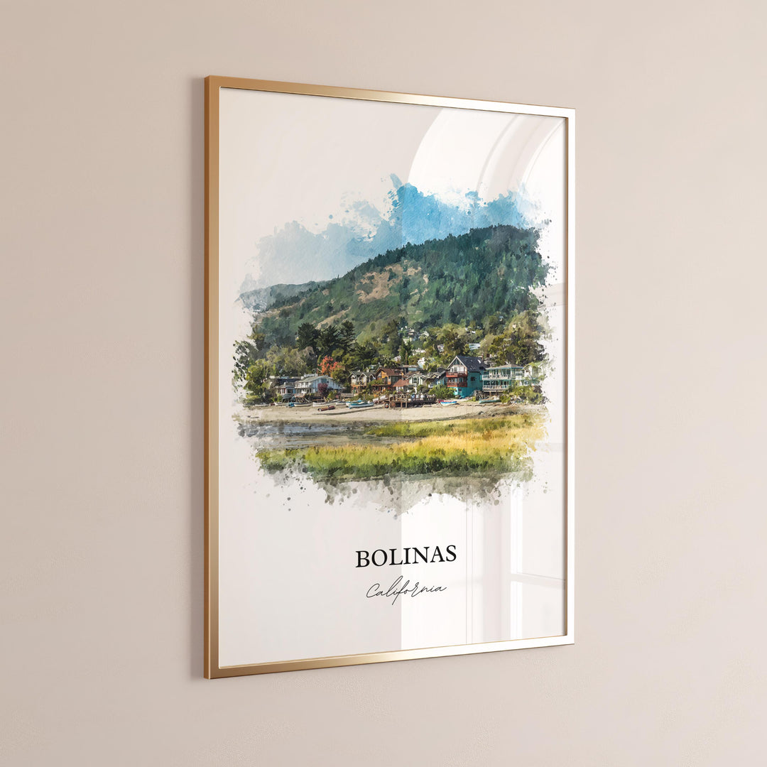 Bolinas, California – Watercolor Art Print