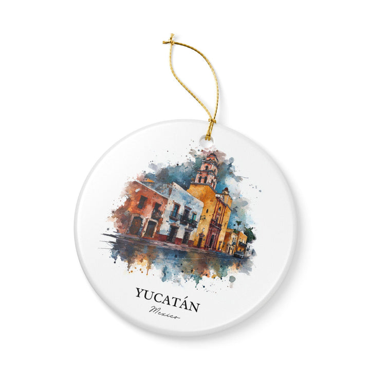 Yucatan Mexico Switzerland Ornament: Unique Yucatán Souvenir, Yucatán Xmas Decor, and Authentic Yucatán Peninsula Gift