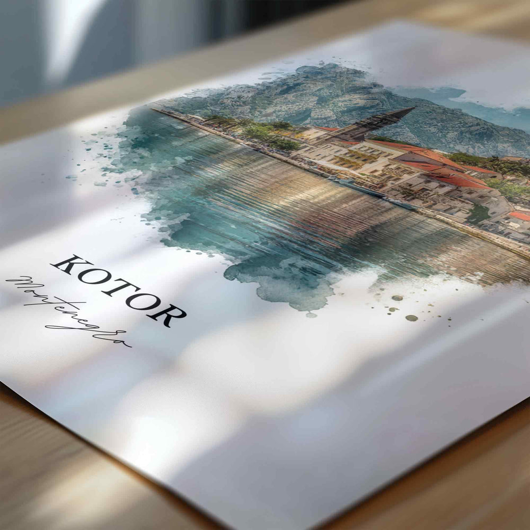 Kotor, Montenegro – Watercolor Art Print