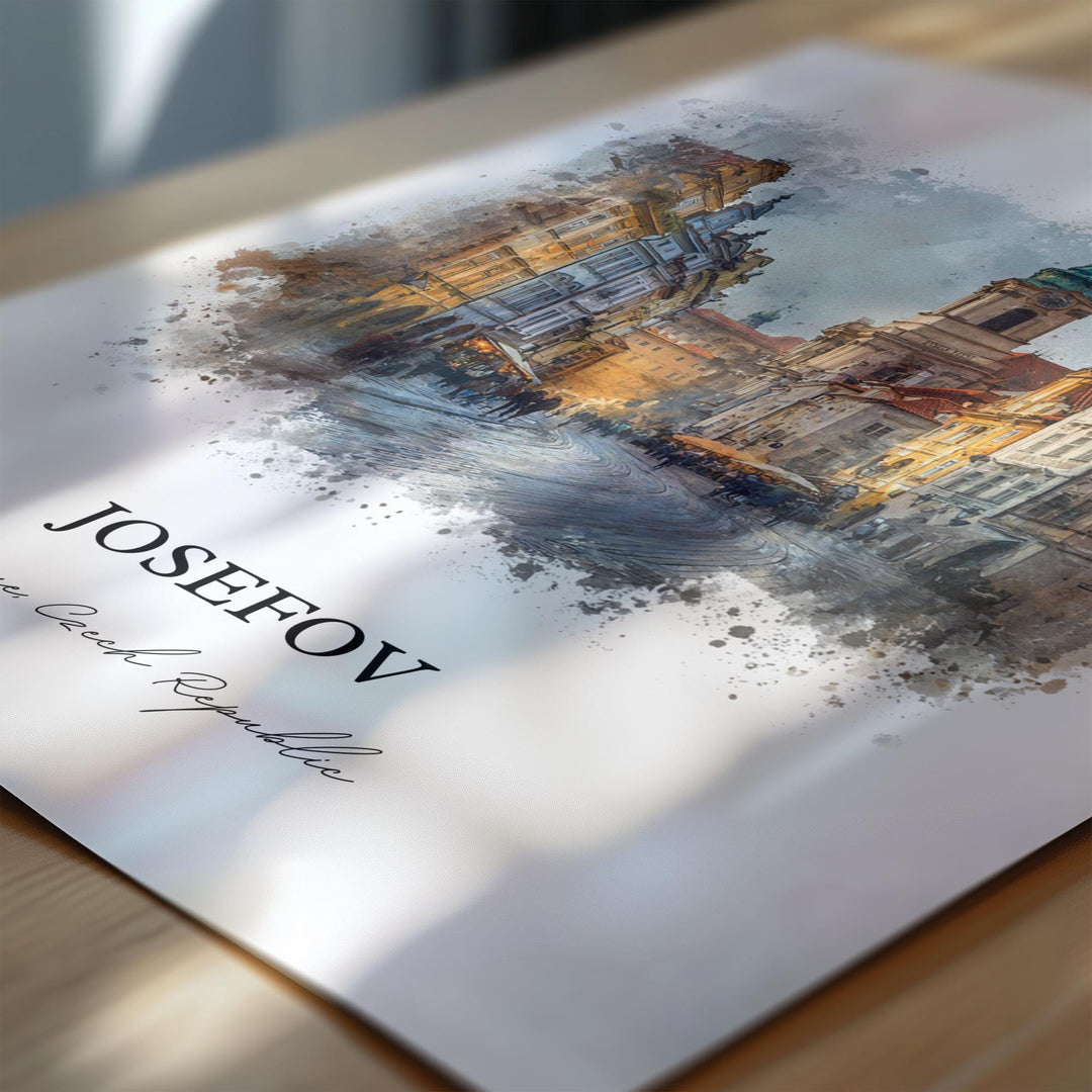 Josefov, Prague Czech Republic – Watercolor Art Print