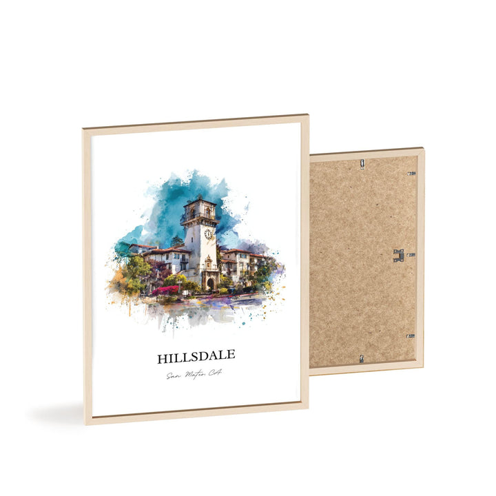 San Mateo, California – Watercolor Art Print