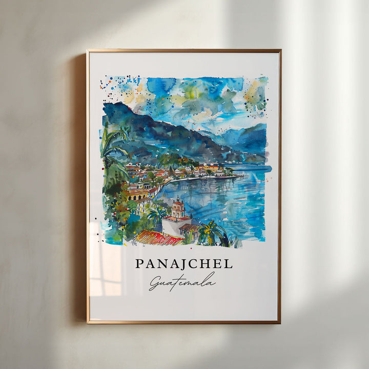 Panajchel Art Print, Panajchel Print, Guatemala Wall Art, Panajchel Gift, Travel Print, Travel Poster, Travel Gift, Housewarming Gift