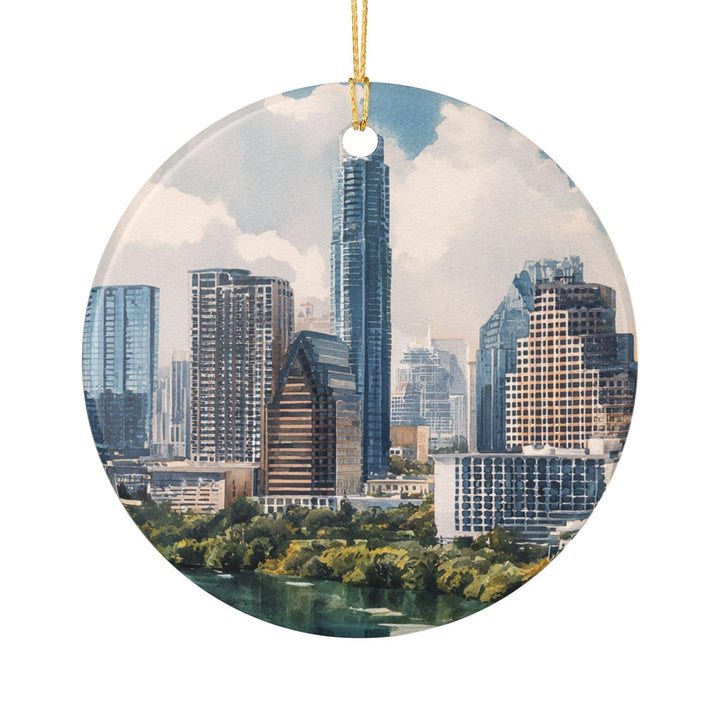 Austin TX Ornament: Unique Austin Texas Souvenir, Austin Texas Xmas Decor, and Authentic Austin Texas Skyline Gift