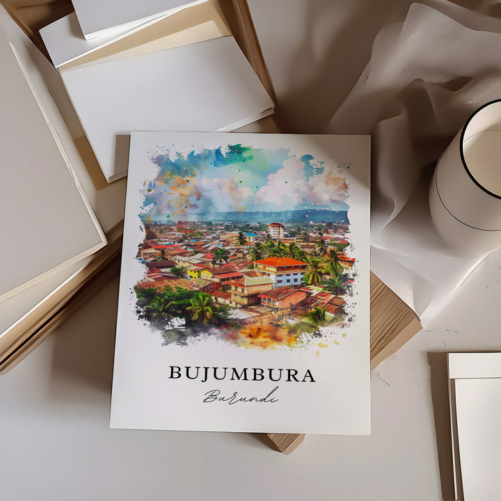 Bujumbura Wall Art - Burundi Print