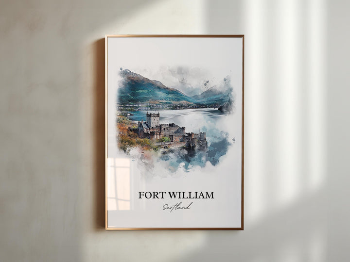 Fort William Wall Art, Scottish Highlands Print, Scotland Art, Fort William Scotland Gift, Travel Print, Travel Poster, Housewarming Gift