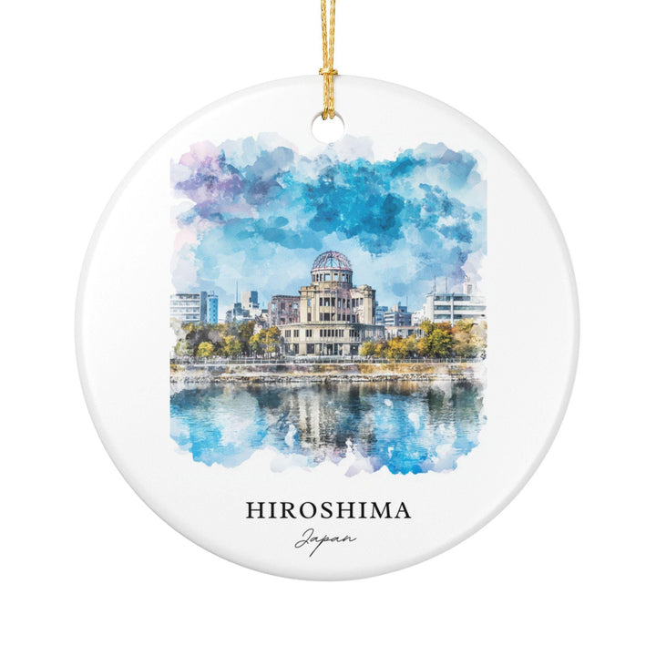 Hiroshima Japan Ornament: Unique Hiroshima Souvenir, Hiroshima Xmas Decor, and Authentic Hiroshima Japan Gift