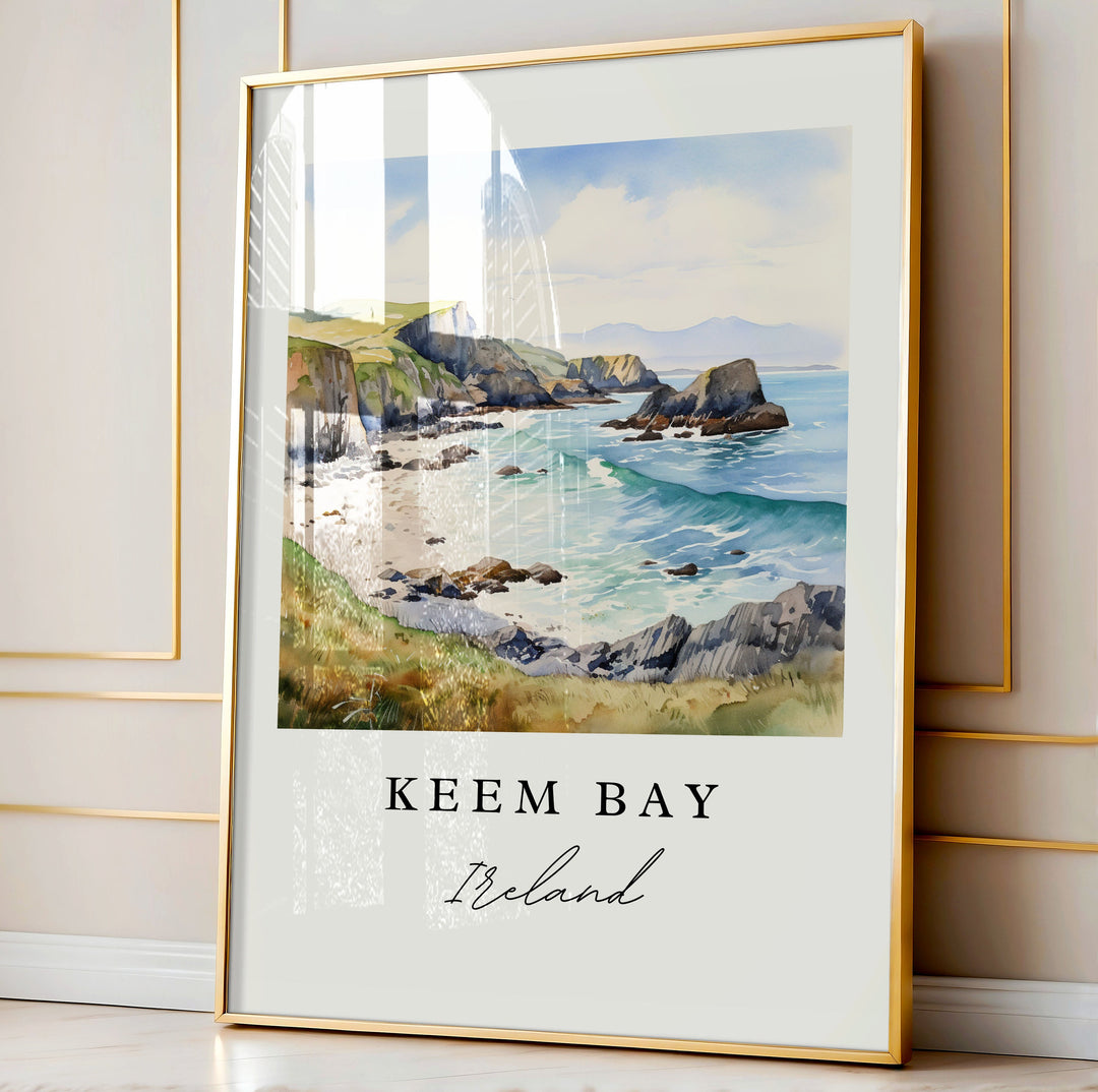 Keem Bay Ireland wall art - Ireland, Keem Bay poster print, Keem Bay Wedding gift, Birthday present, Custom Text, Perfect Gift