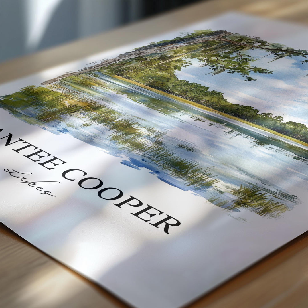 Santee Cooper Lakes Art, Lake Marion Print, South Carolina Art, Santee Cooper Lakes Gift, Travel Print, Travel Poster, Housewarming Gift