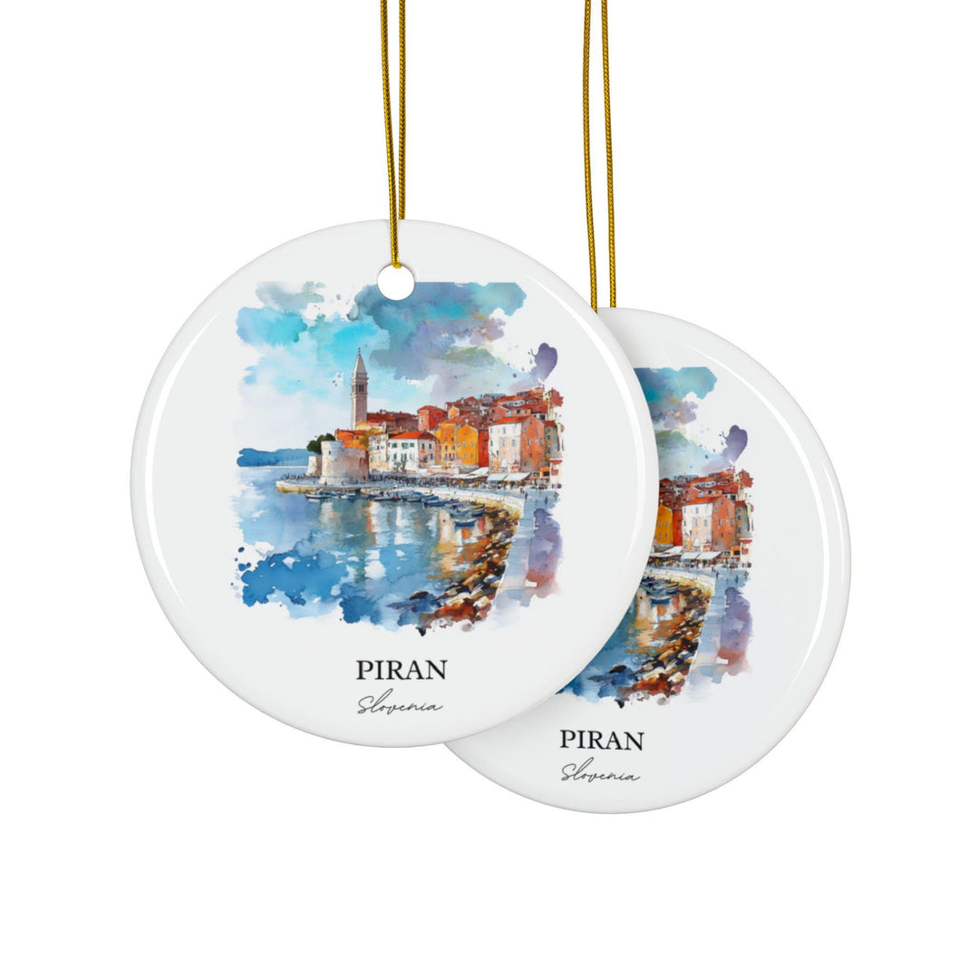Piran Slovenia Ornament: Unique Piran Souvenir, Piran Xmas Decor, and Authentic Piran Slovenia Gift