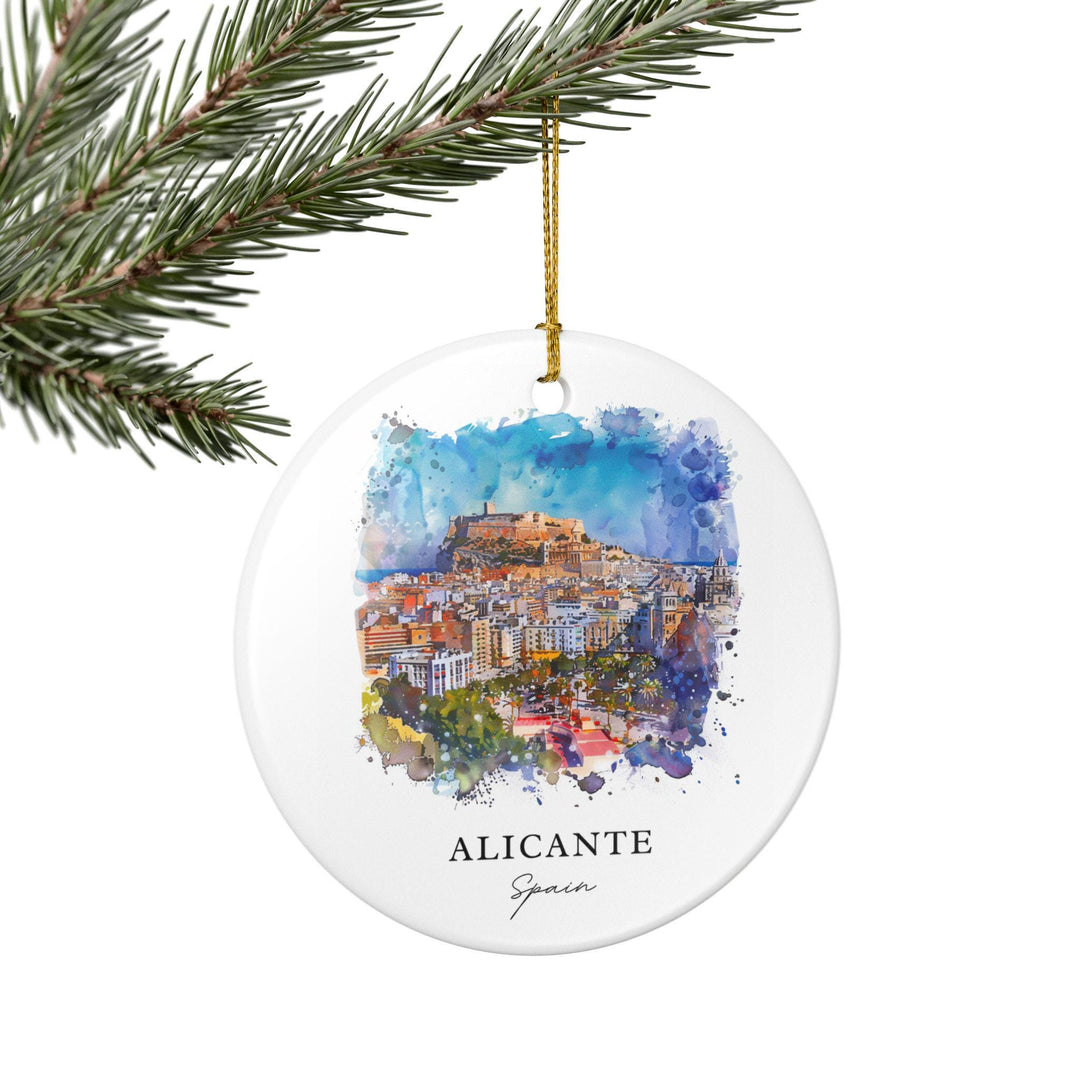 Alicante Spain Ornament: Unique Alicante Souvenir, Alicante Xmas Decor, and Authentic Alicante Spain Gift