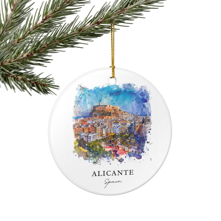 Alicante Spain Ornament: Unique Alicante Souvenir, Alicante Xmas Decor, and Authentic Alicante Spain Gift