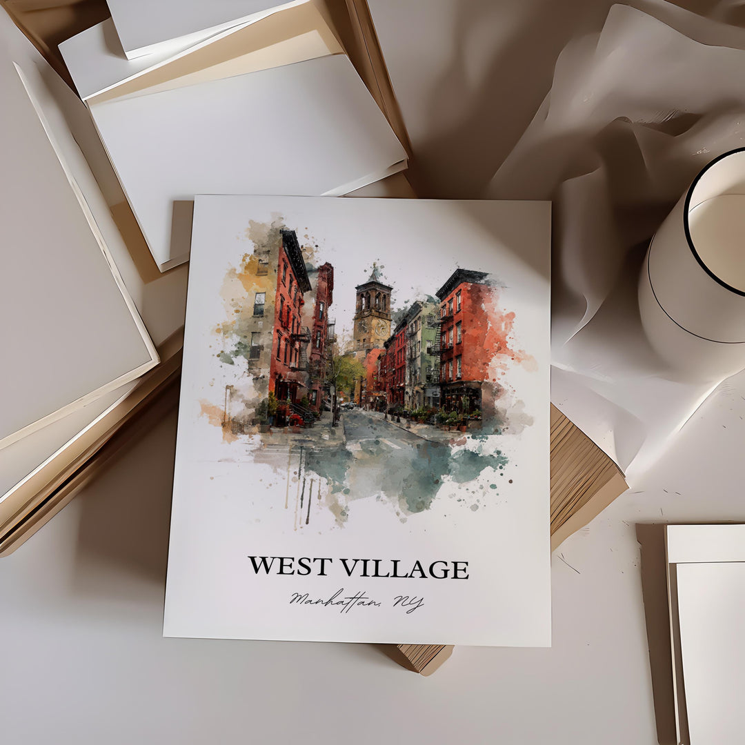West Village, NYC – Watercolor Art Print