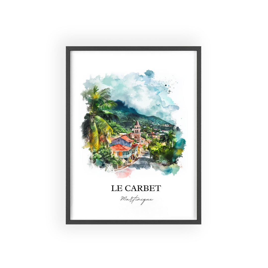 Le Carbet Wall Art, Martinique Print, Martinique Watercolor Art, Le Carbet Gift, Travel Print, Travel Poster, Housewarming Gift