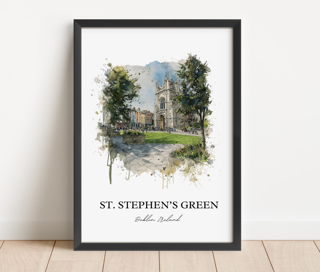 St. Stephen's Green, Ireland – Watercolor Art Print