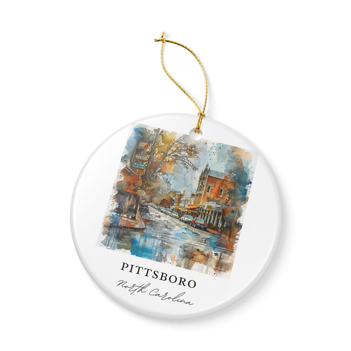 Pittsboro, North Carolina Ornament: Unique Pittsboro Souvenir, Pittsboro NC Xmas Decor, and Authentic North Carolina Gift