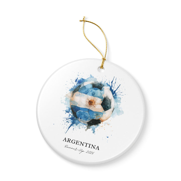 Argentina Soccer Ornament 2026 | Runner-Up Country Football Keepsake, Argentina Christmas Ornament