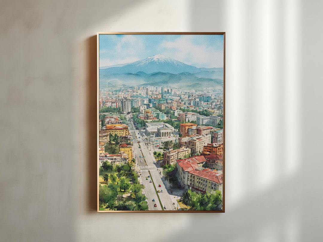 Tirana, Albania – Watercolor Art Print