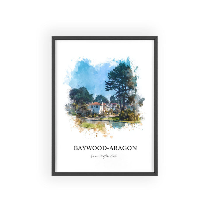 San Mateo, California – Watercolor Art Print