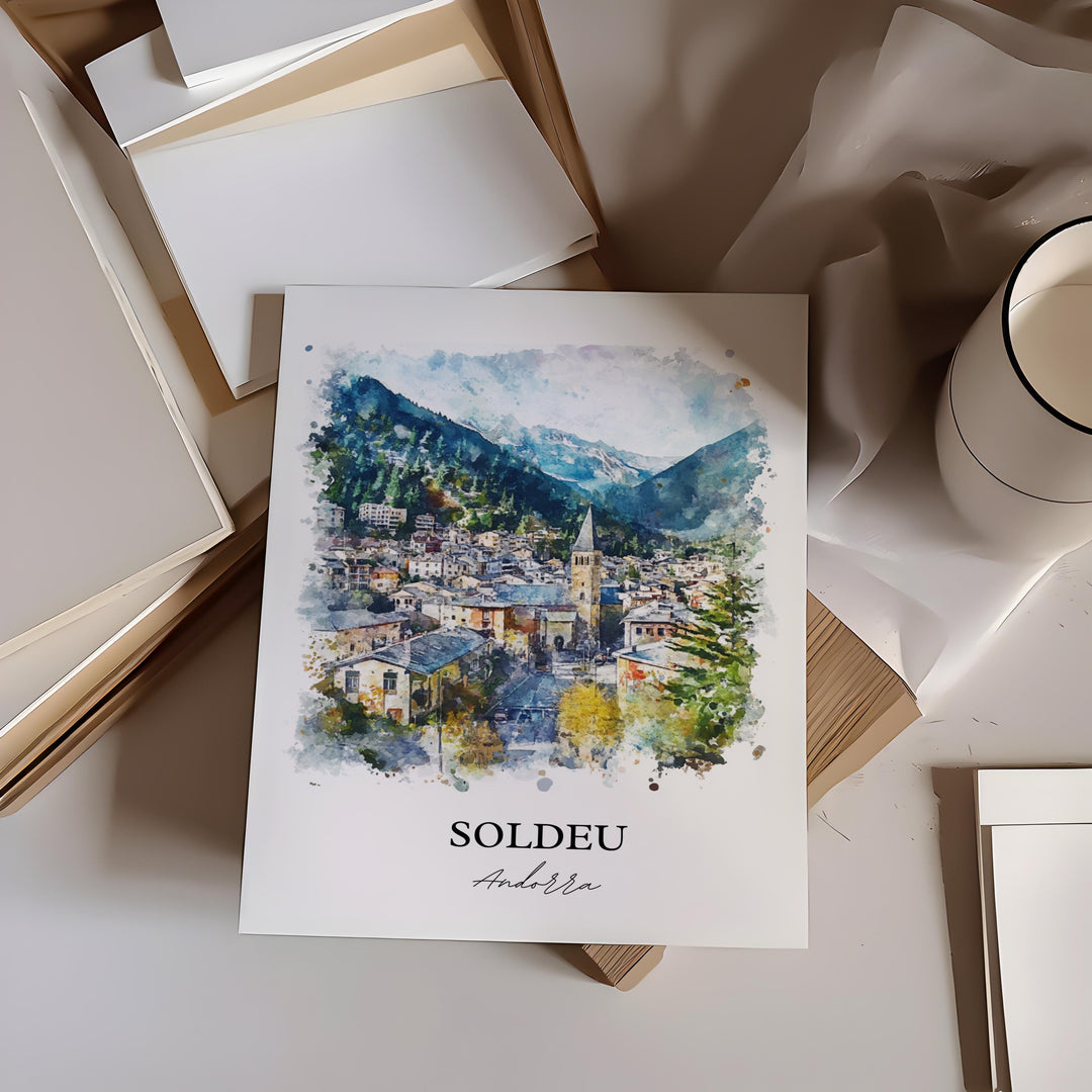Soldeu, Andorra – Watercolor Art Print