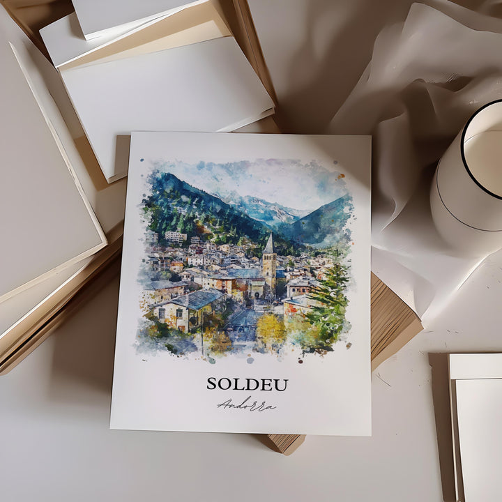 Soldeu, Andorra – Watercolor Art Print